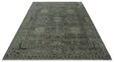 Custom Made Hand Knotted Gray and Brown Oriental Oushak Multi Size Traditional Wool Areaa Rug