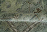 Custom Made Hand Knotted Gray and Brown Oriental Oushak Multi Size Traditional Wool Areaa Rug