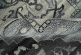 Custom Made Hand Knotted Ivory and Charcoal Traditional Wool Area Rug