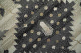 Custom Made Hand Knotted Ivory, Charcoal and Beige Traditional Wool Area Rug