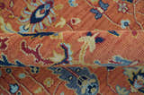 custom Made Hand Knotted Rust and Beige Traditional Turkish Knot Oushak Wool Rug