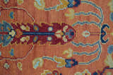 custom Made Hand Knotted Rust and Beige Traditional Turkish Knot Oushak Wool Rug