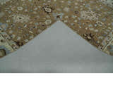 Custom Made Hand Tufted Earthy Camel and Beige Traditional Wool Oushak Rug
