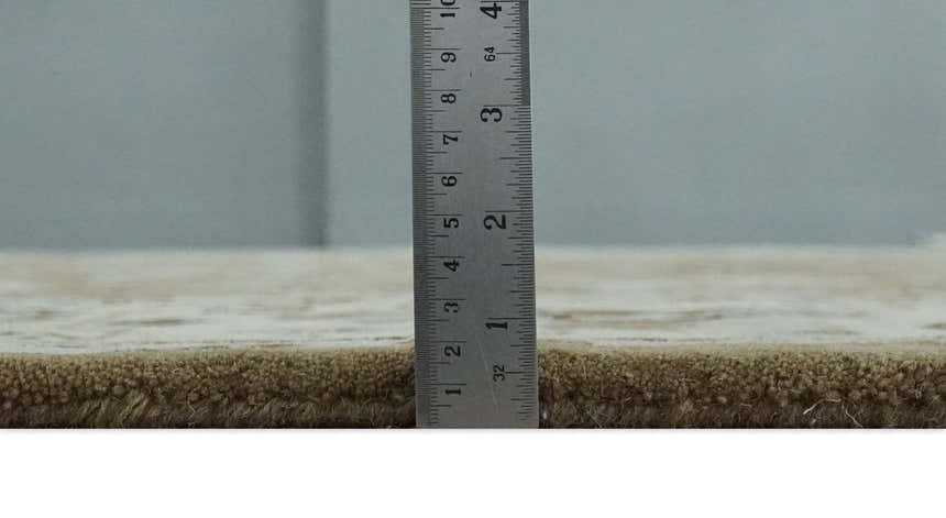 Custom Made Hand Tufted Earthy Camel and Beige Traditional Wool Oushak Rug