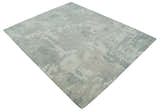 Custom Made Hand Tufted Ivory, Beige and Charcoal Modern Abstract Design Rug