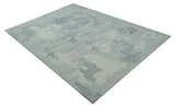 Custom Made Hand Tufted Ivory, Silver, Gray and Charcoal Modern Abstract Design Rug