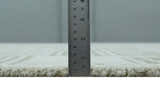 Custom Made Ivory and Olive Modern Design Hand Tufted Wool Rug