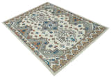 Custom Made Ivory, Gray and Camel Traditional Hand knotted Wool Area Rug
