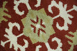Custom Made Ivory, Olive and Maroon Traditional Medallion Mamluk Design wool Rug