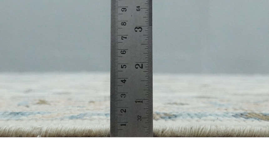 Custom Made Ivory, Peach and Gray Hand knotted Traditional Turkish Design Oushak wool Area Rug