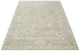 Custom Made Beige and Ivory Hand Knotted Traditional Oushak Wool Area Rug