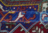Custom Made Maroon, Blue and ivory Hand Knotted Traditional Wool Rug
