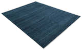Custom Made Midnight blue Solid Hand knotted Modern wool Area Rug