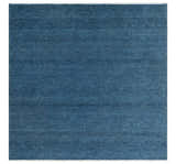 Custom Made Midnight blue Solid Hand knotted Modern wool Area Rug
