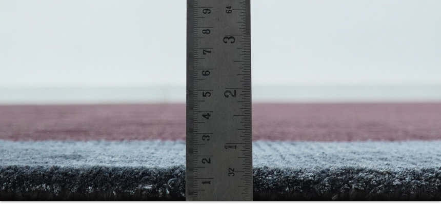 Custom Made Modern Solid Maroon And Gray Hand Knotted Wool And Art Silk Rug