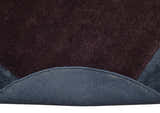Custom Made Modern Solid Maroon And Gray Hand Knotted Wool And Art Silk Rug
