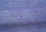 Custom Made Modern Solid Overdyed Blue Hand Knotted Wool Area Rug