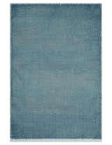 Custom Made Modern Solid Overdyed Light Blue Hand Knotted Wool Area Rug