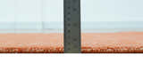 Custom Made Modern Solid Overdyed Rust Hand Knotted Wool Area Rug