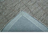Custom Made Modern Style Brown Hand Tufted Wool Rug