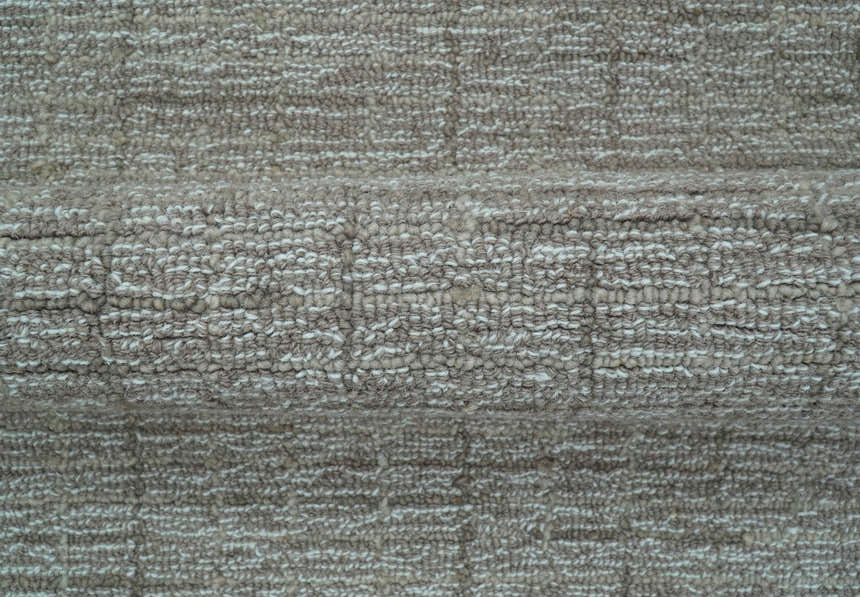Custom Made Modern Style Brown Hand Tufted Wool Rug