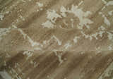 Custom Made Neutral Earthy Brown and Beige Chic Hand Knotted Natural Wool Minimal Area rug