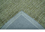 Custom Made Olive and Beige Modern Style Hand Tufted Wool Rug