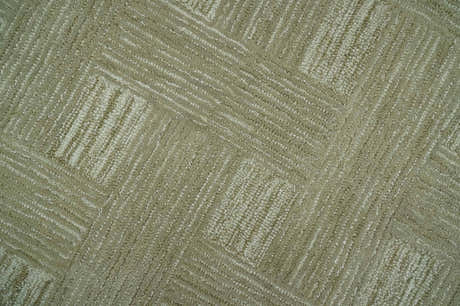 Custom Made Olive and Ivory Modern Geometrical Hand Tufted wool rug