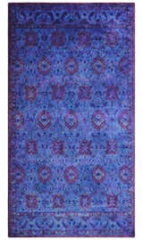 Custom Made Purple Handmade Overdyed Premium Wool Area Rug