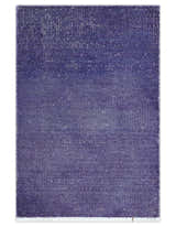Custom Made Purple Modern Solid Overdyed Hand Knotted Wool Area Rug