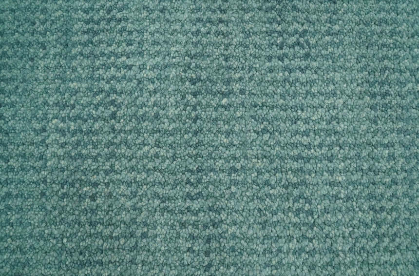 Custom Made shades of Sea Blue Contemporary Hand Knotted Wool area Rug