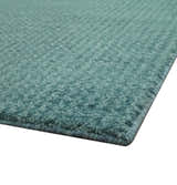 Custom Made shades of Sea Blue Contemporary Hand Knotted Wool area Rug