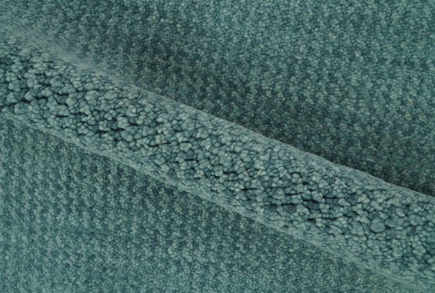 Custom Made shades of Sea Blue Contemporary Hand Knotted Wool area Rug
