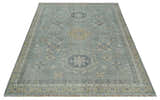 Custom Made Silver, Beige and Charcoal Traditional Hand knotted Mamluk design wool Area Rug