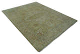 Dune Custom Made Silver, Olive and Peach Hand Knotted Traditional wool Rug