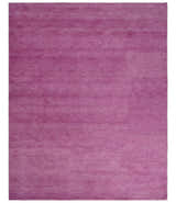 Custom made Solid Plane Purple Woolen Hand Tufted Multi Size wool area Rug