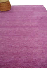 Custom made Solid Plane Purple Woolen Hand Tufted Multi Size wool area Rug