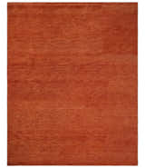 Custom Made Solid Plane Rust Woolen Hand Tufted Multi Size wool Rug