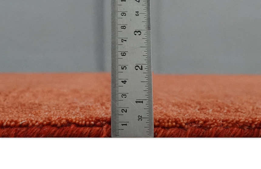 Custom Made Solid Plane Rust Woolen Hand Tufted Multi Size wool Rug