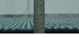 Custom Made Teal and Ivory Modern Stripes Design Hand Knotted wool Area Rug