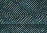 Custom Made Teal and Ivory Modern Stripes Design Hand Knotted wool Area Rug