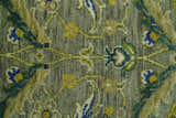Custom Made Traditional Floral Green and Blue Hand Knotted wool area rug