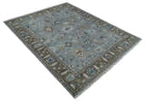 Custom Made Traditional Gray and Brown Multi Size Antique Style Hand knotted Wool Area Rug
