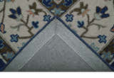 Custom Made Traditional Oriental Design Blue And Beige Hand-Tufted Wool Area Rug