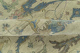 Custom Made Traditional Oushak Design Beige And Blue Hand Tufted Wool Area Rug