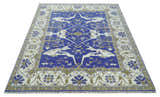 Custom Made Violet, Ivory and Olive Traditional Hand knotted Oriental Oushak wool Area Rug