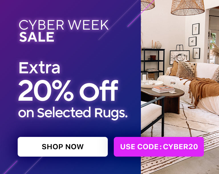 cyber week sale extra 20% off selected rugs