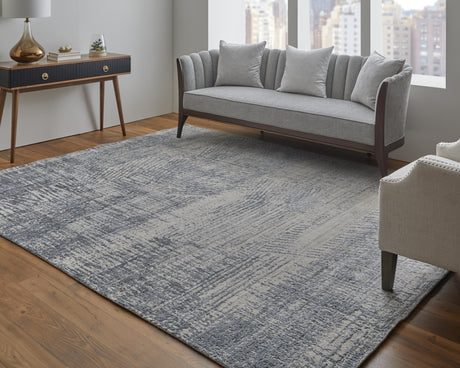 Feizy Eastfield Modern Abstract - Blue/Ivory/Gray Area Rug
