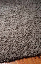 Close-up of the plush texture and gray color of the Nourison Zen Shag Area Rug.