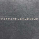 Mina Victory Sofia Stitch Velvet Frills Dark Grey Indoor Throw Pillow - Clearance